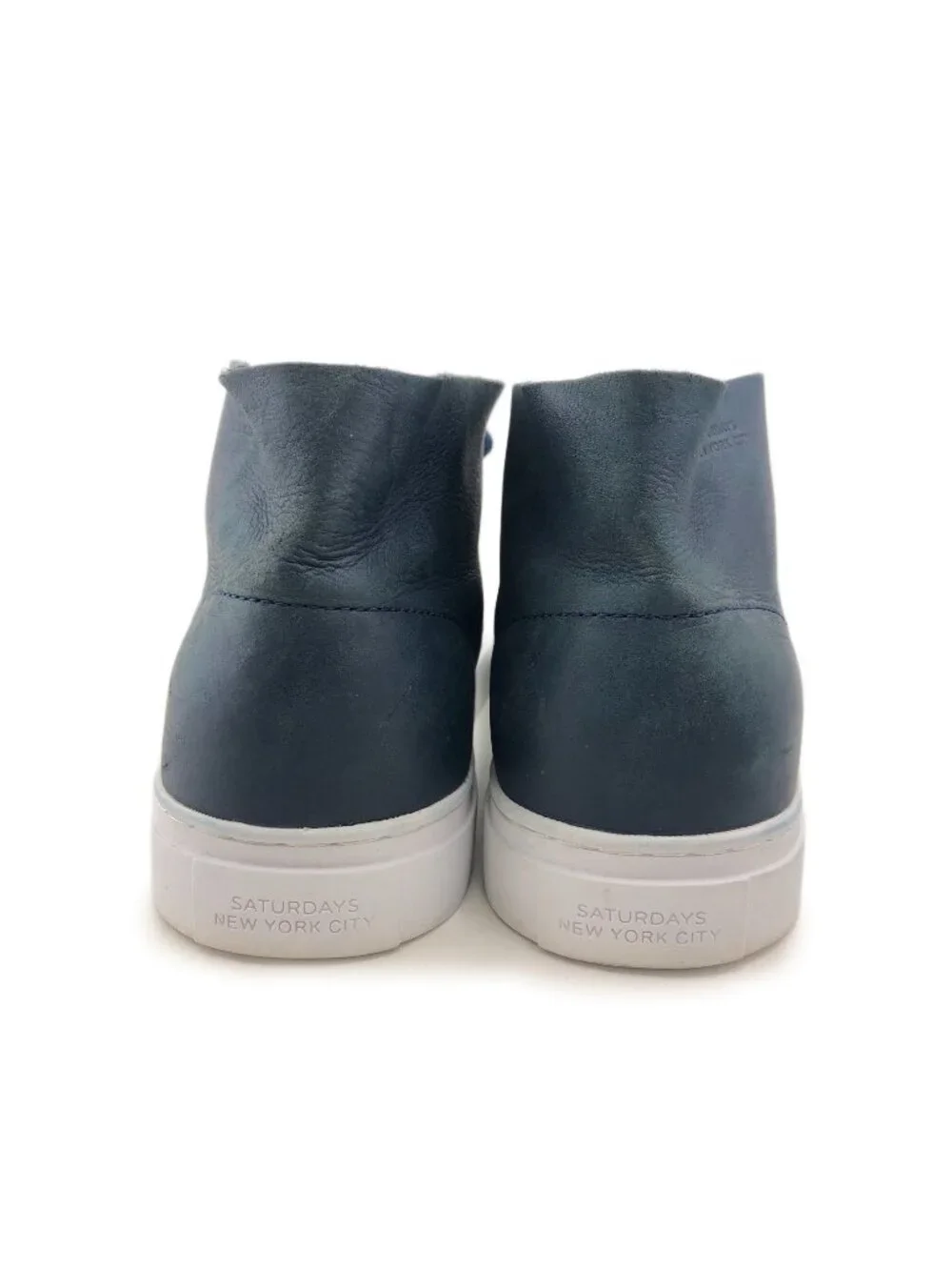 Saturdays NYC Damien Blue Leather Ankle Boots 10
